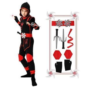 NEW Ninja Halloween Costume Kids Dress Up Accessories S 5-7yrs